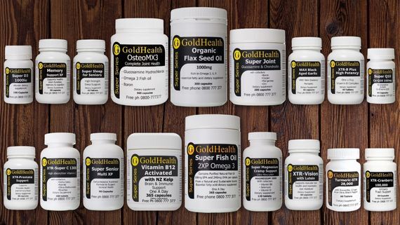 Gold Health natural health supplement products designed for seniors